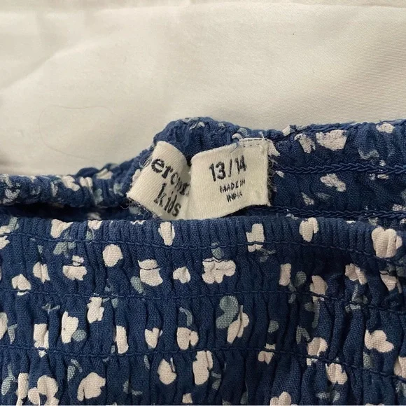 Abercrombie Kids Navy Blue Floral Blouse - Picture 2 of 4